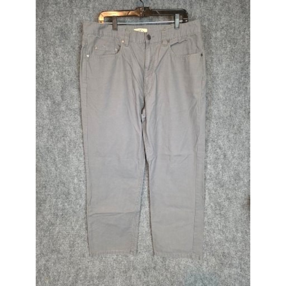 Blue Mountain Mens Gray Cotton Casual Cargo Pants Size 38x30 Work Utility Casual